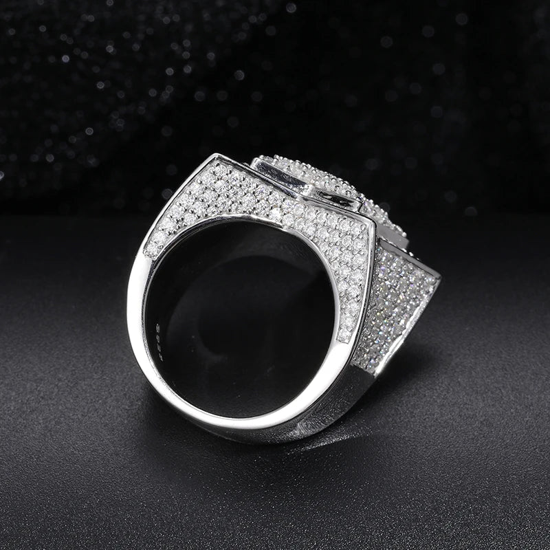 Fine Jewelry VVS1 With Certificate Moissanite Star Rings For Men 925 Sterling Silver Moissanite Rings Hip Hop Jewelry - Culture 59