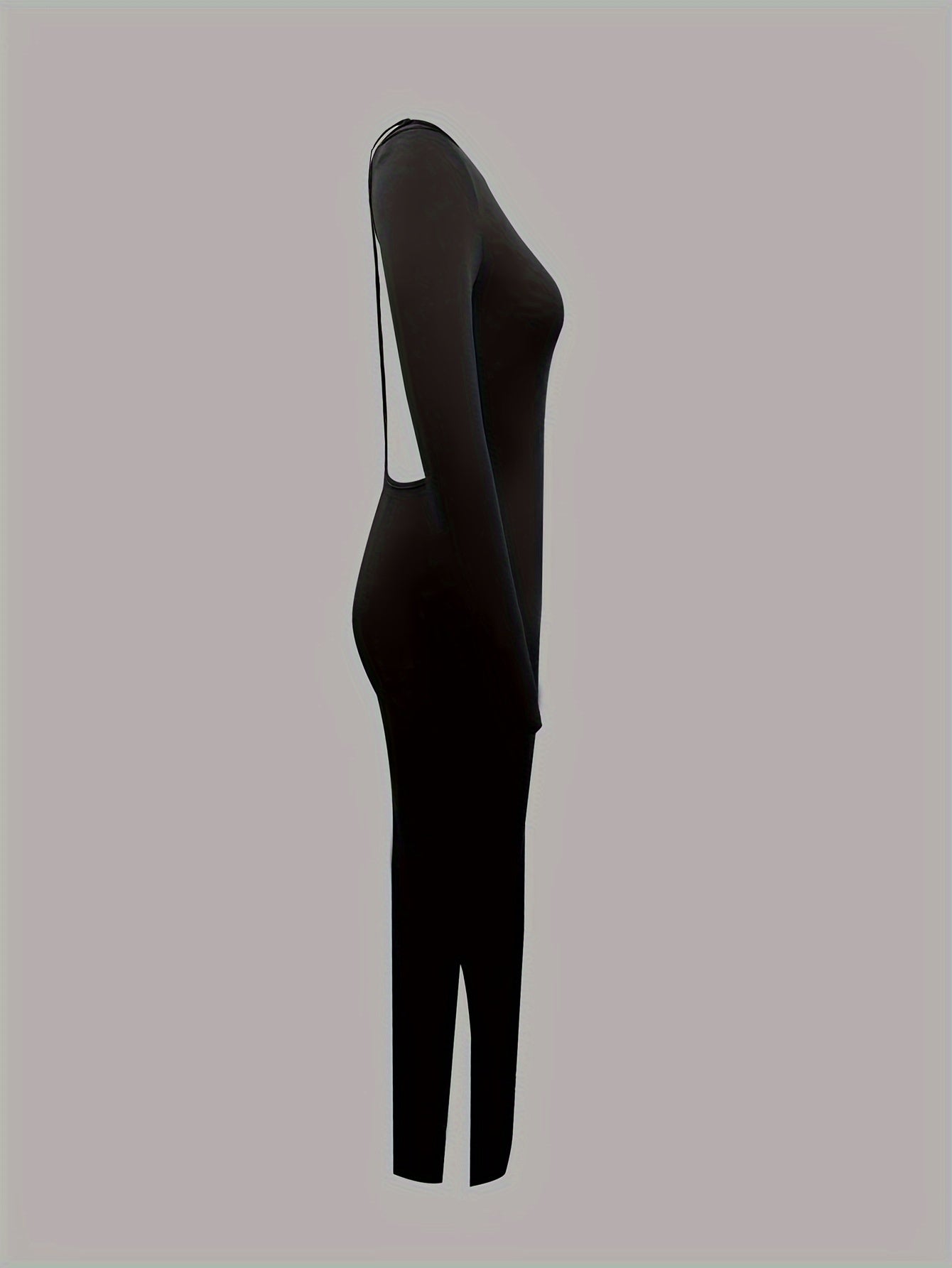 Elegant Split Back Long Sleeve Bodycon Dress
