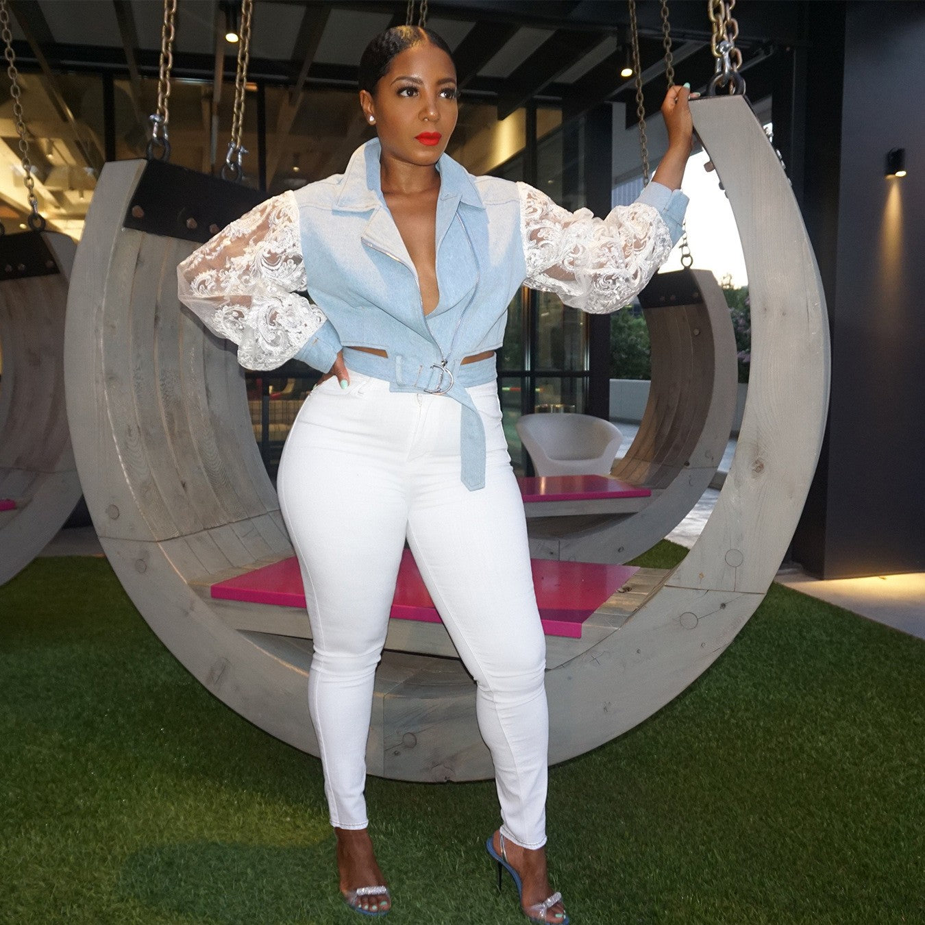 Essential White Jeans - High-Rise Slim Fit Design with Comfortable Stretch, Perfect for Casual Wear, Womens Denim